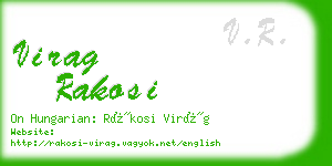 virag rakosi business card